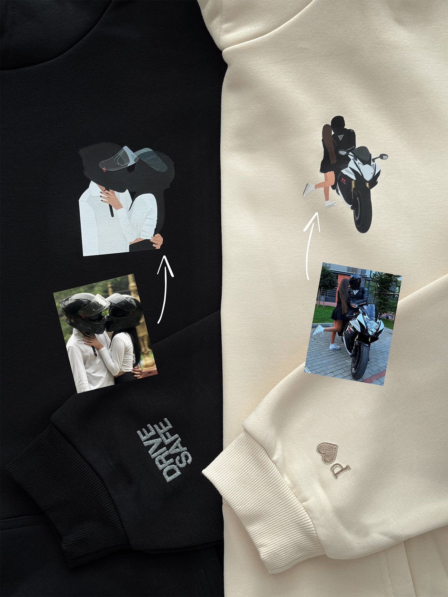 Motorrad Pullover mit Bild – Personalisiert & Bestickt