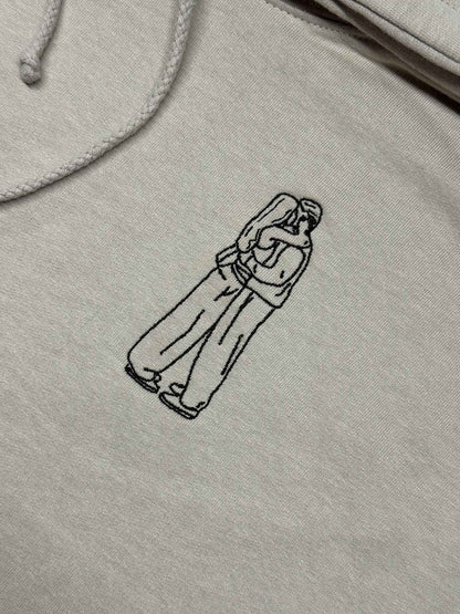 Personalisierter Pullover mit Outline Zeichnung