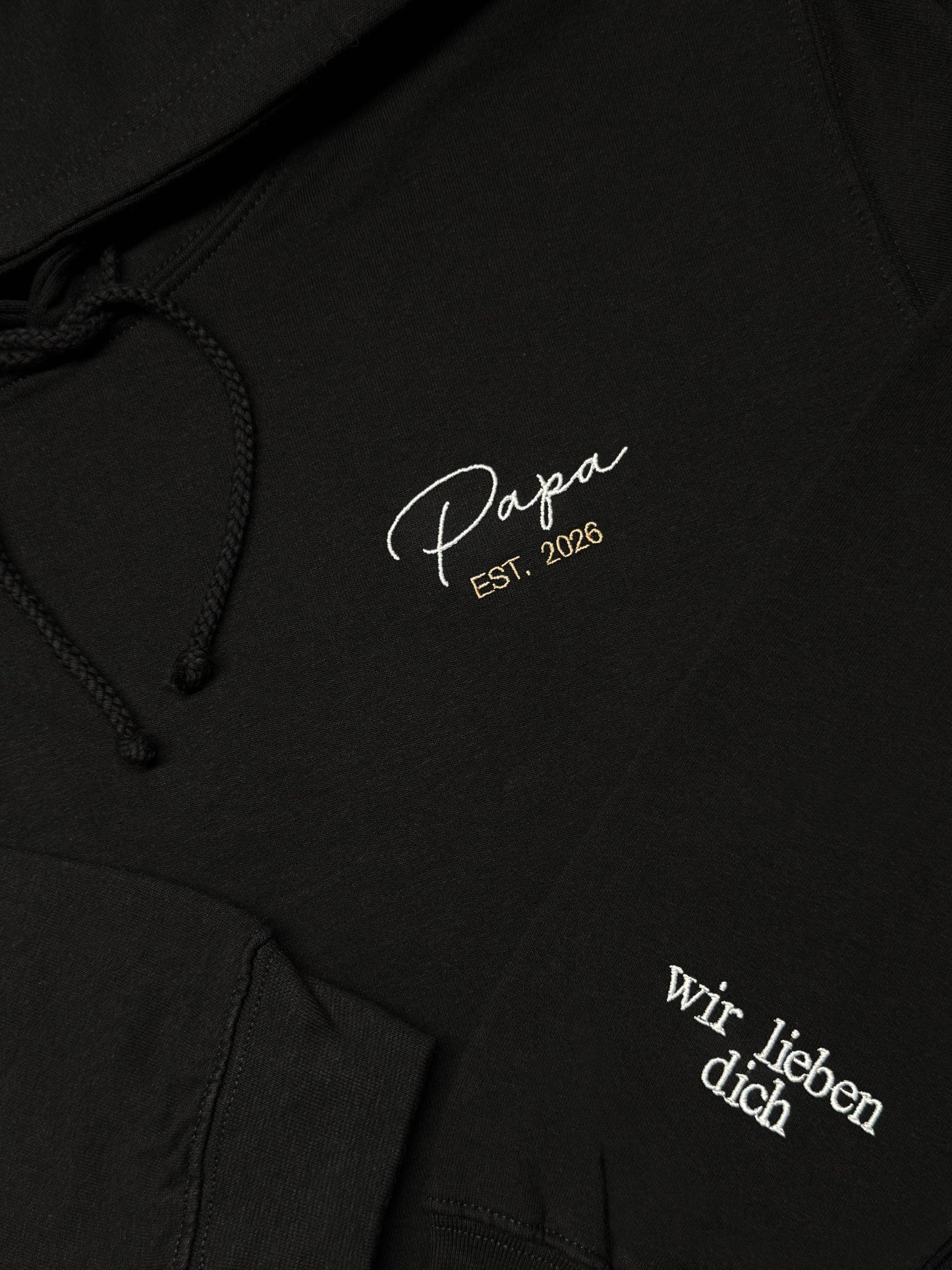 Papa Pullover mit Wunschtext – Personalisiert & Bestickt